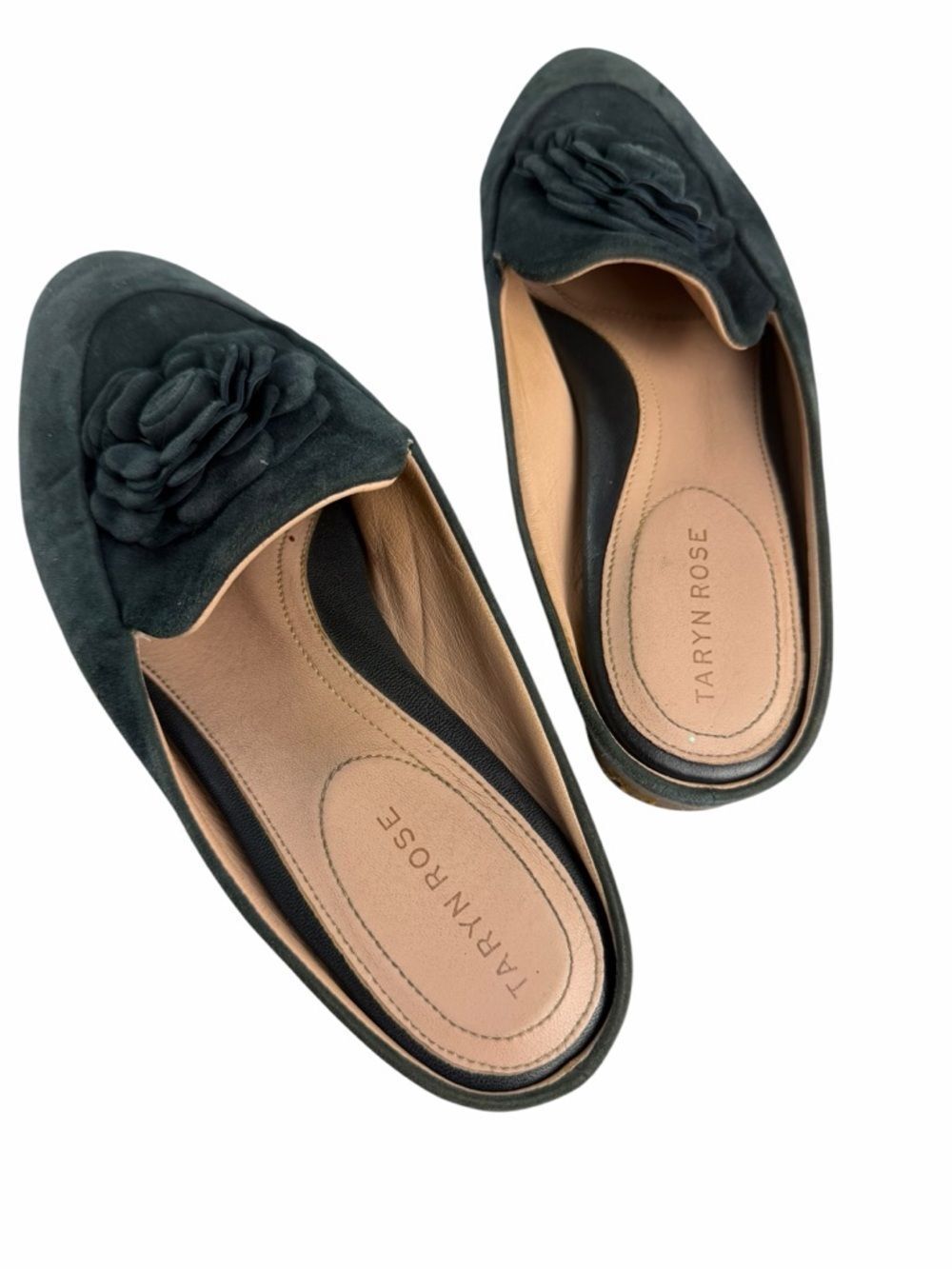 Taryn Rose Blythe Mule Suede Blue Size 8